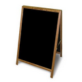 Solid Oak A-Frame Chalkboard W/ Honey Oak Finish, 24"x 29"